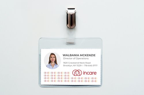 Incare employee ID tag