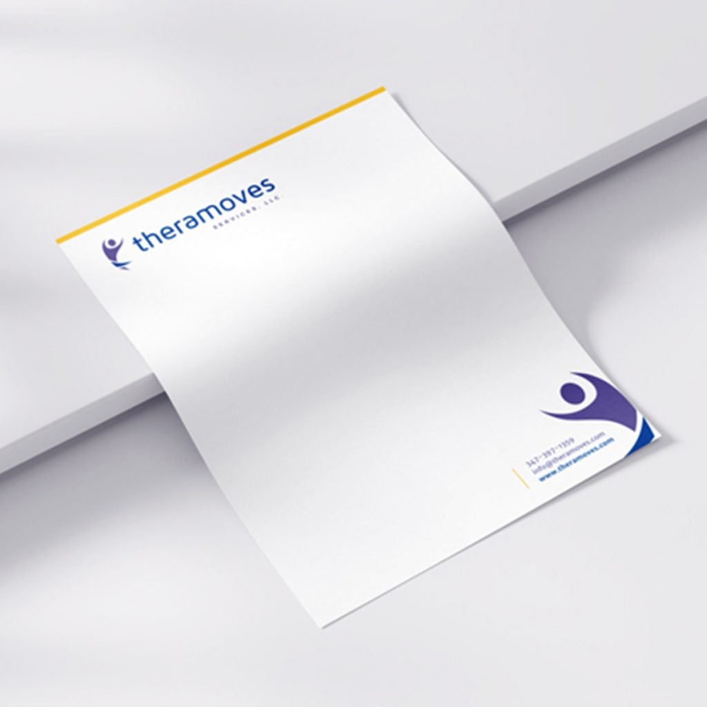 CoreWeb design of Theramoves letterhead